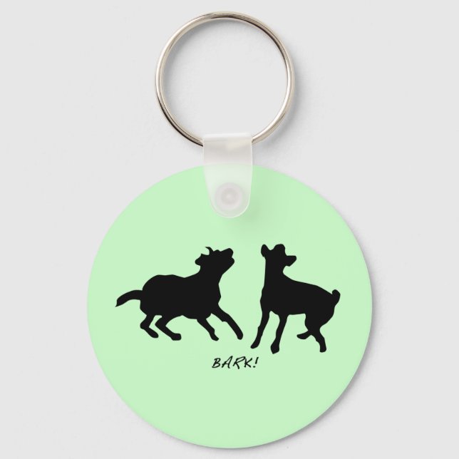 Bark, live, laugh keychain (Front)