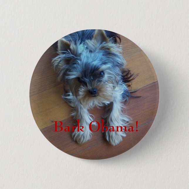 Bark Obama! 2 Inch Round Button (Front)