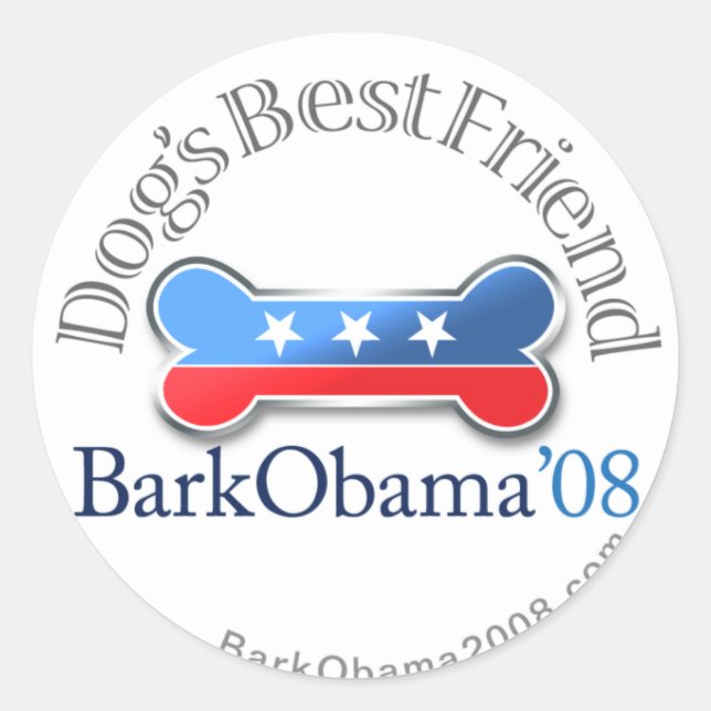Bark Obama Dog's Best Friend stickers (Devant)