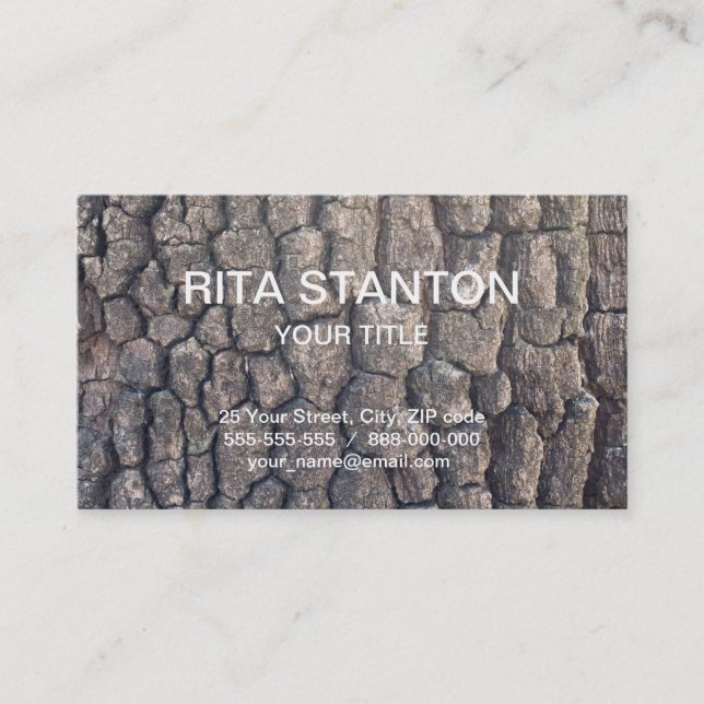 Bark of plane tree business card (Front)