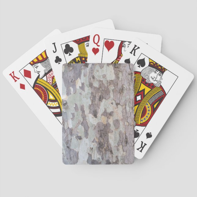 Bark of plane tree playing cards (Back)