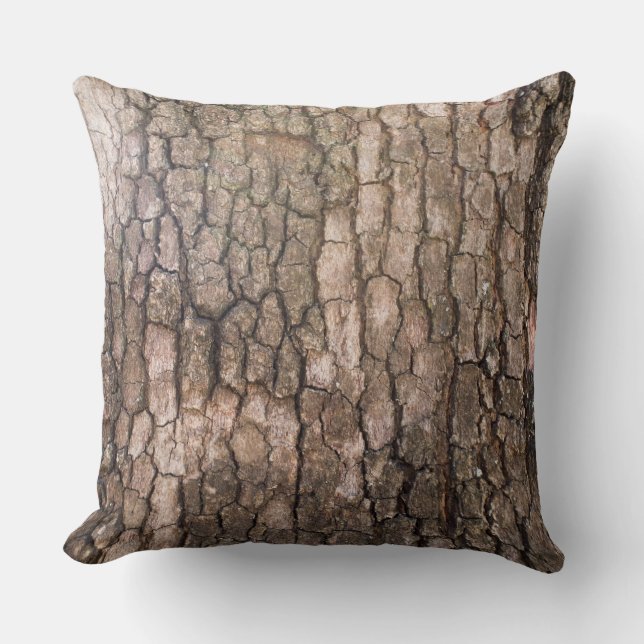 Bark of plane tree throw pillow (Front)