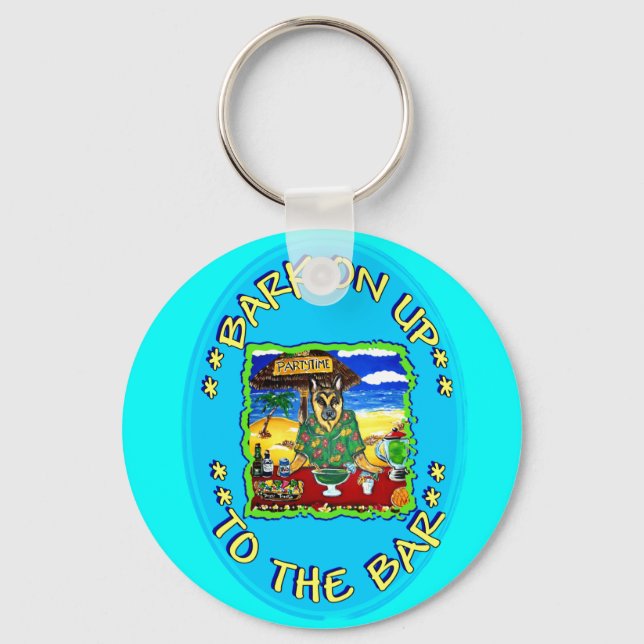 BARK ON UP TO THE BAR KEYCHAIN (Front)