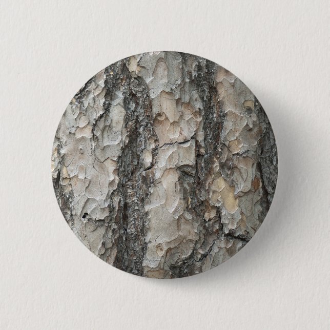 Bark Pine Wood 2 Inch Round Button (Front)