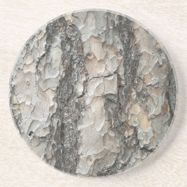 Bark Pine Wood Coaster (Front)
