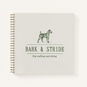 Bark & Stride Dog Walking Business QR Code Notebook