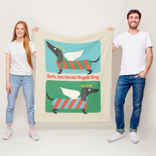 Bark, The Herald Angels Sing Fleece Blanket (In Situ)