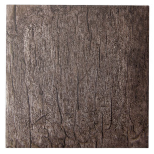 Bark - Warm Brown Weathered Tree Bark Nature Tile
