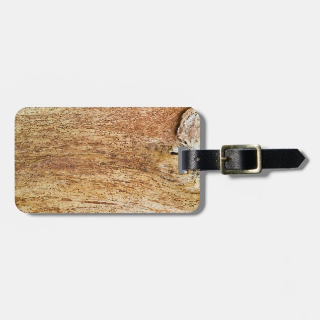Bark wooden pattern luggage tag (Front Horizontal)