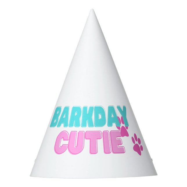Barkday Cutie Party Hat (Front)