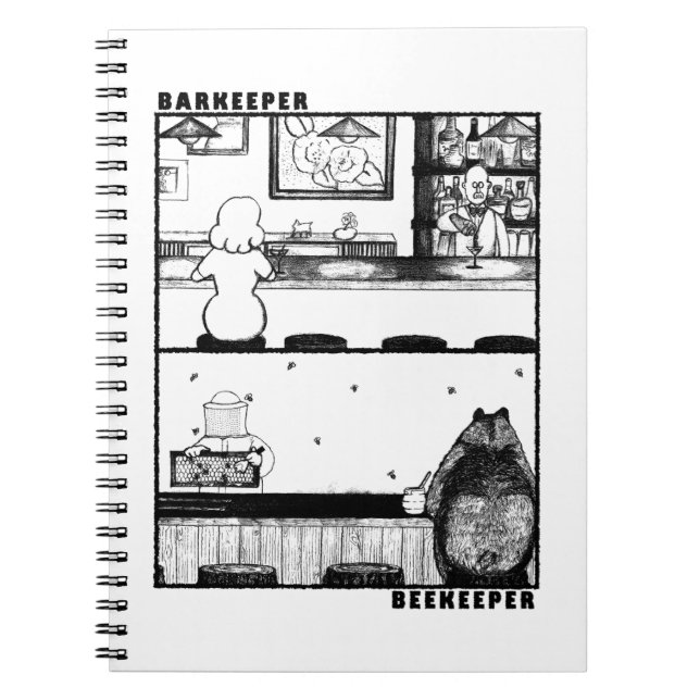 Barkeeper and Beekeeper Notebook (Front)