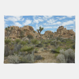 Barker Dam Loop Trail at Joshua Tree National Park Kitchen Towel