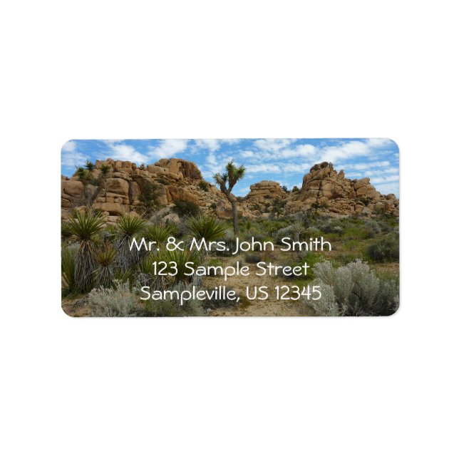 Barker Dam Loop Trail at Joshua Tree National Park Label (Front)