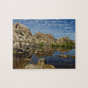 Barker Dam Reflection at Joshua Tree I Jigsaw Puzzle