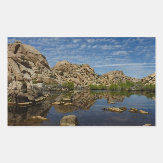 Barker Dam Reflection at Joshua Tree I Sticker (Front)