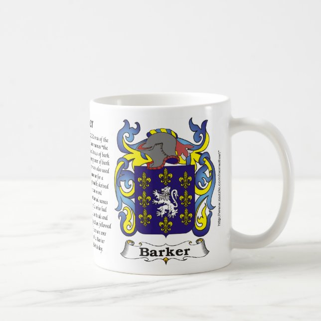 Barker Family Coat of Arms Mug (Right)