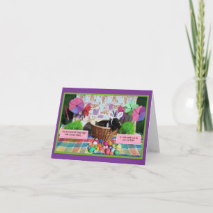 Barking at Bunnies Note Card