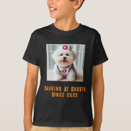 Barking At Ghosts Halloween Dog Lover Personalized T-Shirt