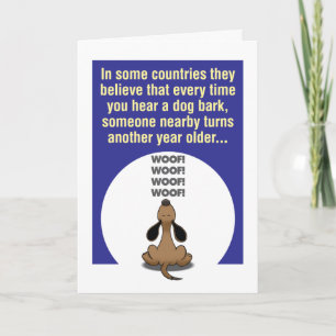 Barking Dog Humourous Birthday Card
