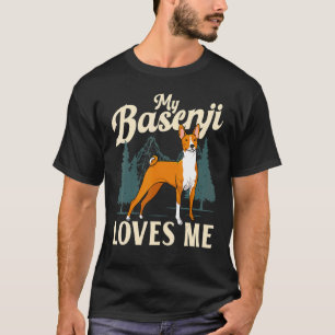 Barkless Dog My Basenji Loves Me Dog T-Shirt
