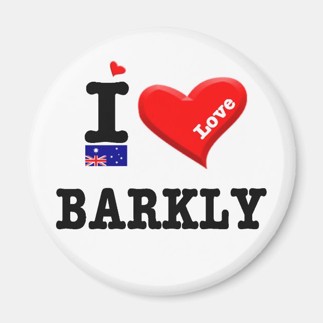 BARKLY - I Love Magnet (Front)