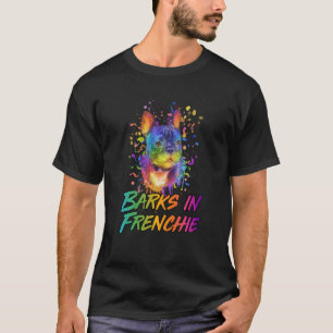 Barks in Frenchie Rescue Dog French Bulldog Adopt T-Shirt