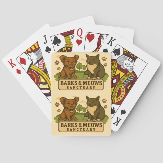 Barks & Meows Sanctuary Playing Cards (Back)