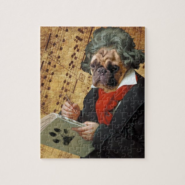 Barkthoven - the Beethoven pug Jigsaw Puzzle (Vertical)