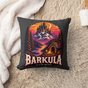 Barkula Est. In The Dog House Gothic Dog Parent Throw Pillow