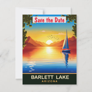 Barlett Lake, Arizona, Travel Postcard,  Save The Date