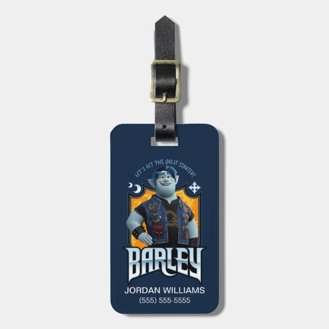 Barley - Let's Get this Quest Started Luggage Tag (Front Vertical)