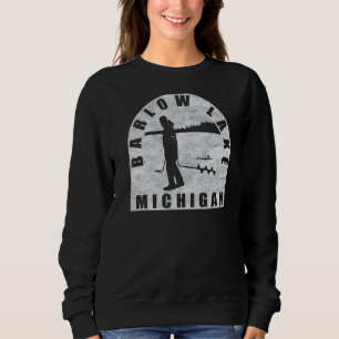 Barlow Lake Ice Fishing Michigan Sweatshirt