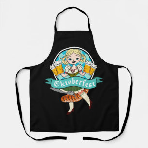 Barmaid Oktoberfest Funny German Woman Dirndl Brat Apron