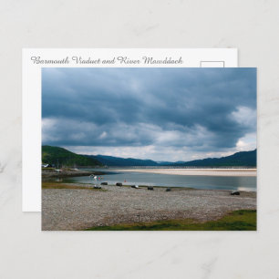 Barmouth Viaduct and River Mawddach Estuary  Postcard