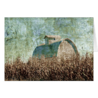 Barn and Corn Field near harvest time