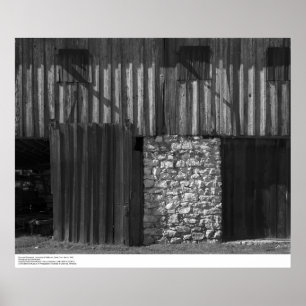 Barn and Stonework, UC Santa Cruz, March 1962 Poster