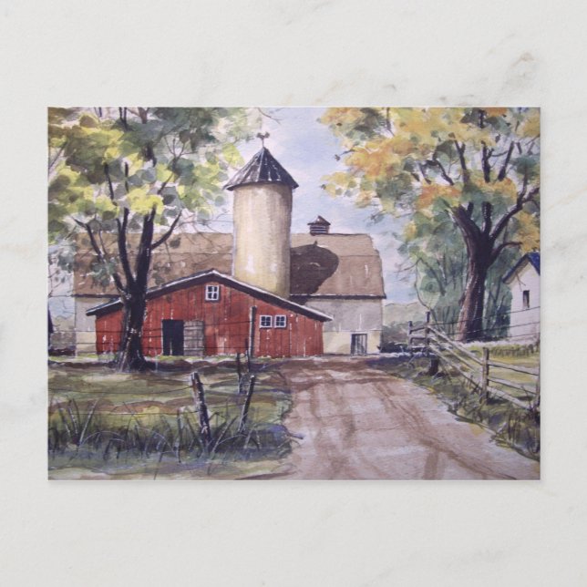 Barn at the end of the Driveway- postcard (Front)