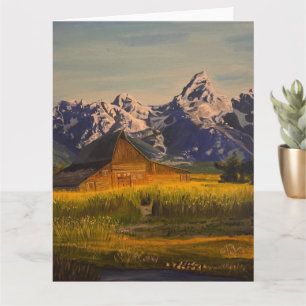 Barn at the Grand Teton, by Gary Poling Card