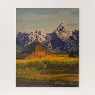 Barn at the Grand Teton, by Gary Poling Jigsaw Puzzle