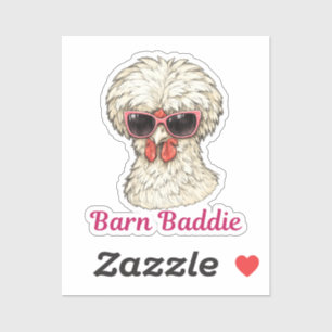 Barn Baddie Funny Glam Chicken in Pink Sunglasses