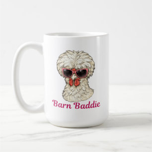 Barn Baddie Funny Glam Chicken in Pink Sunglasses Coffee Mug