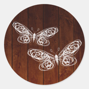 Barn Board Butterflies Sticker