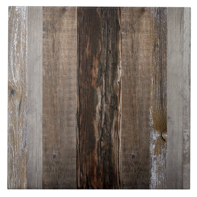 Barn Board Reclaimed Wood Rustic Wood Tile (Front)