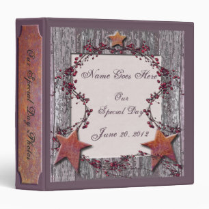 Barn boards Rusted Stars Binder