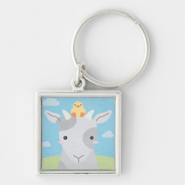 Barn Buddies - Goat & Chick Keychain (Front)