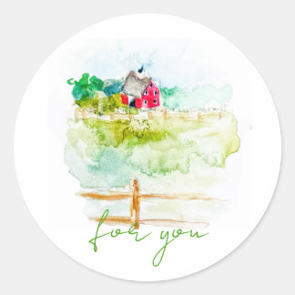 Barn Classic Round Sticker