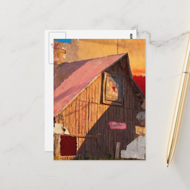 Barn Collage Postcard (Front/Back In Situ)