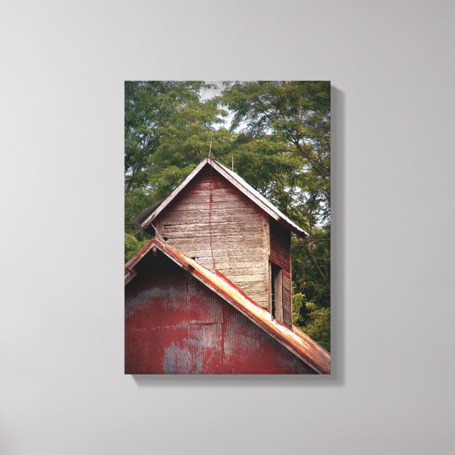 Barn Cupola With Faded Paint Canvas Print (Front)