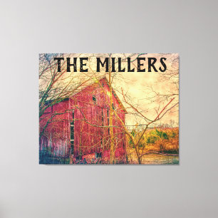 BARN CUSTOM PERSONALIZED ART STRETCHED CANVAS PRINT