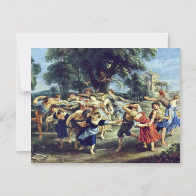 Barn Dance By Rubens Peter Paul (Best Quality) Invitation (Front)